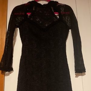 Free People Black Lace Dress
